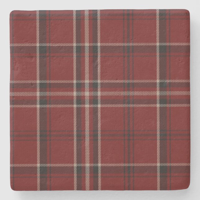 Clan Lougheed Tartan Plaid Stone Coaster (Front)