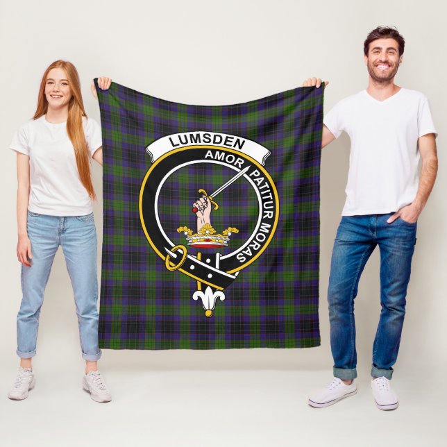 Clan Lumsden Hunting Tartan Plaid Fleece Blanket (In Situ)