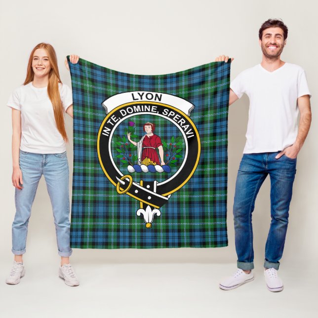 Clan Lyon Hunting Tartan Plaid Fleece Blanket (In Situ)
