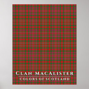 Clan MacAlister Colors of Scotland 2 Tartan Plaid Poster