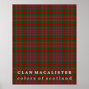 Clan MacAlister Colors of Scotland Tartan Poster