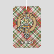 Clan MacAlister Crest over Dress Tartan Air Freshener