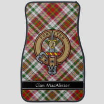 Clan MacAlister Crest over Dress Tartan Car Floor Mat