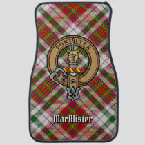 Clan MacAlister Crest over Dress Tartan Car Floor Mat