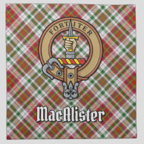 Clan MacAlister Crest over Dress Tartan Cloth Napkin