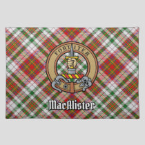 Clan MacAlister Crest over Dress Tartan Cloth Placemat
