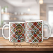 Clan MacAlister Crest over Dress Tartan Coffee Mug