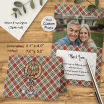 Clan MacAlister Crest over Dress Tartan Invitation