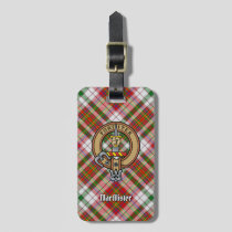 Clan MacAlister Crest over Dress Tartan Luggage Tag