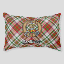 Clan MacAlister Crest over Dress Tartan Pet Bed