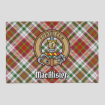 Clan MacAlister Crest over Dress Tartan Placemat