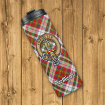 Clan MacAlister Crest over Dress Tartan Thermal Tumbler
