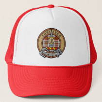 Clan MacAlister Crest over Dress Tartan Trucker Hat