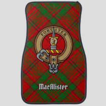 Clan MacAlister Crest over Glenbarr Tartan Car Floor Mat