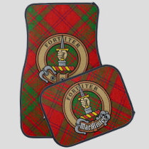 Clan MacAlister Crest over Glenbarr Tartan Car Floor Mat
