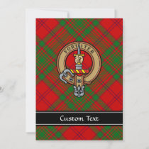 Clan MacAlister Crest over Glenbarr Tartan Invitation