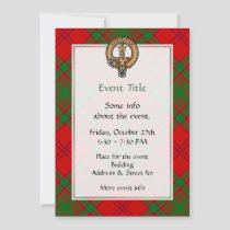 Clan MacAlister Crest over Glenbarr Tartan Invitation