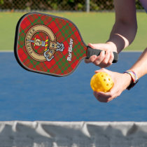 Clan MacAlister Crest over Glenbarr Tartan Pickleball Paddle