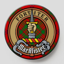 Clan MacAlister Crest over Glenbarr Tartan PopSocket