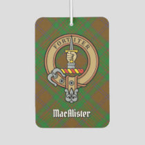 Clan MacAlister Crest over Hunting Glenbarr Tartan Air Freshener