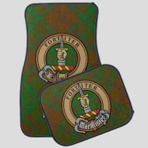 Clan MacAlister Crest over Hunting Glenbarr Tartan Car Floor Mat