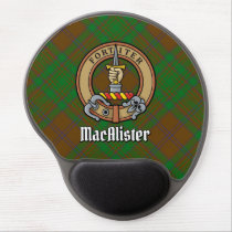 Clan MacAlister Crest over Hunting Glenbarr Tartan Gel Mouse Pad