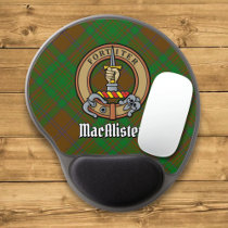 Clan MacAlister Crest over Hunting Glenbarr Tartan Gel Mouse Pad