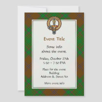 Clan MacAlister Crest over Hunting Glenbarr Tartan Invitation