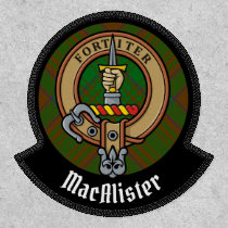 Clan MacAlister Crest over Hunting Glenbarr Tartan Patch