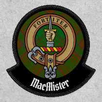 Clan MacAlister Crest over Hunting Glenbarr Tartan Patch