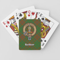 Clan MacAlister Crest over Hunting Glenbarr Tartan Poker Cards