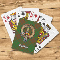 Clan MacAlister Crest over Hunting Glenbarr Tartan Poker Cards