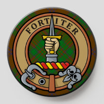 Clan MacAlister Crest over Hunting Glenbarr Tartan PopSocket