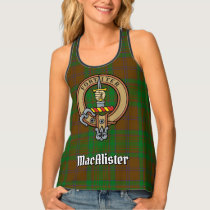 Clan MacAlister Crest over Hunting Glenbarr Tartan Tank Top