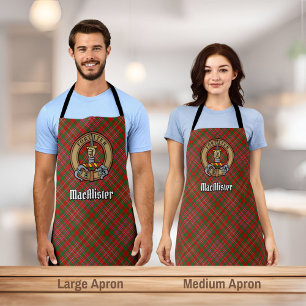 Clan MacAlister Crest over Tartan Apron