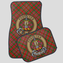 Clan MacAlister Crest over Tartan Car Floor Mat