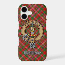 Clan MacAlister Crest over Tartan iPhone 17 Case