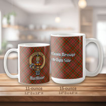 Clan MacAlister Crest over Tartan Coffee Mug