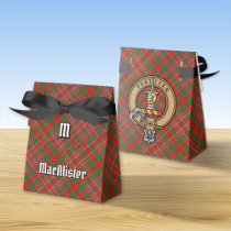 Clan MacAlister Crest over Tartan Favor Boxes