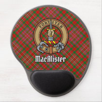 Clan MacAlister Crest over Tartan Gel Mouse Pad