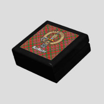 Clan MacAlister Crest over Tartan Gift Box