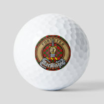Clan MacAlister Crest over Tartan Golf Balls