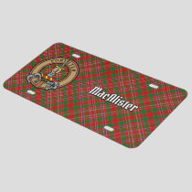 Clan MacAlister Crest over Tartan License Plate