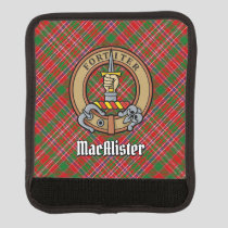 Clan MacAlister Crest over Tartan Luggage Handle Wrap