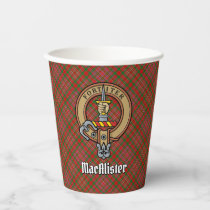 Clan MacAlister Crest over Tartan Paper Cups