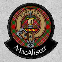 Clan MacAlister Crest over Tartan Patch