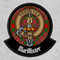 Clan MacAlister Crest over Tartan Patch