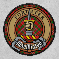 Clan MacAlister Crest over Tartan Patch