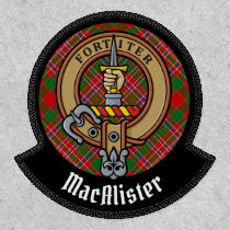 Clan MacAlister Crest over Tartan Patch