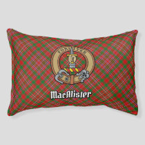 Clan MacAlister Crest over Tartan Pet Bed